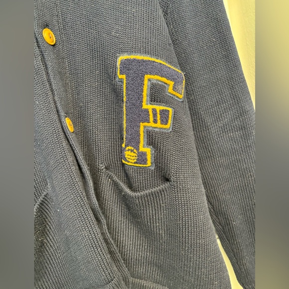 ✨RUGBY RALPH LAUREN Varsity Cotton Knit Shawl Collar Cardigan Sweater Vintage - Picture 11 of 16